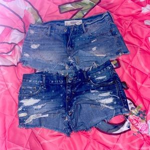 Vintage Abercrombie and fitch shorts size 2 and 0 pretty much brand new BUNDLE